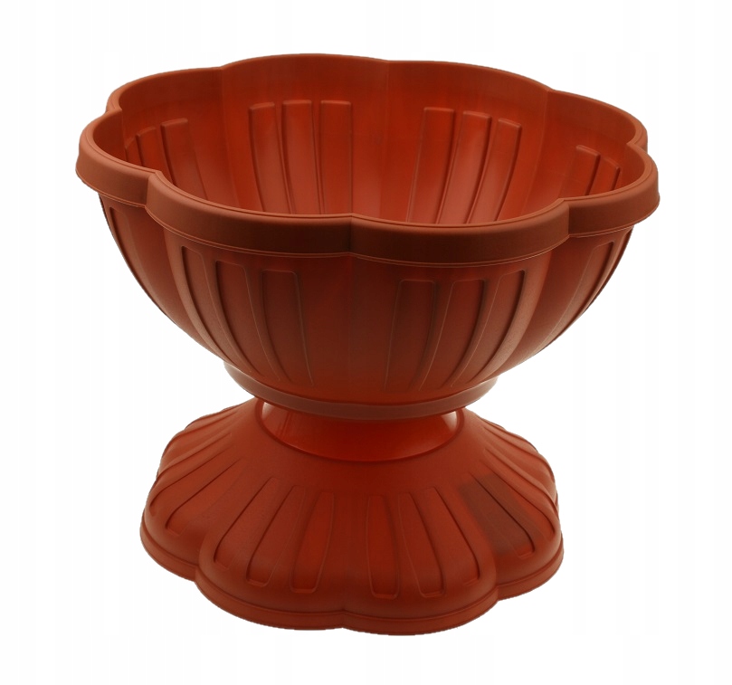 XL-Tools kvetináč 38,5 cm x 38,5 x 29 cm priemer 38,5 cm plastové odtiene hnedej a béžovej